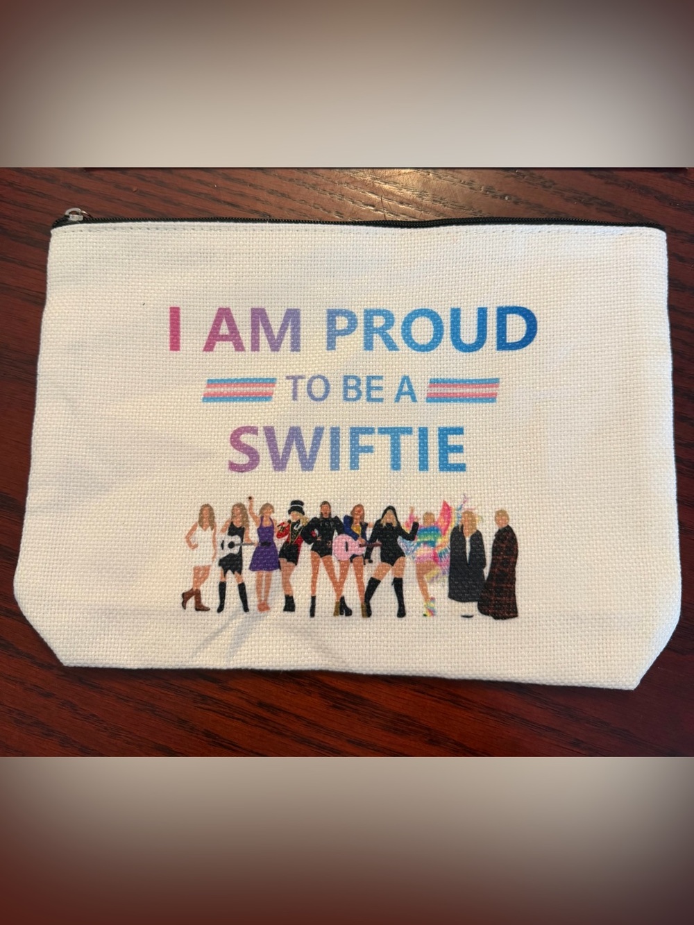 ✴️New✴️”I AM PROUD TO BE A SWIFTIE”Canvas Cosmetic Pouch